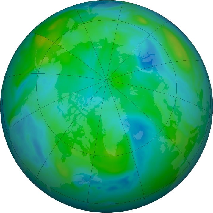 Arctic ozone map for 07 September 2019